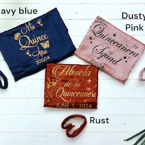 Pretty Quinceanera Robes for the Entire Quince Squad,Custom Mis Quince Robes with Date & Name,A Great Quinceanera Gift for Birthday Girl,