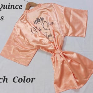 Mis Quince Anos Robes, Pretty Quinceanera Robes, Mis Quince, Robes for Mama de Quince, Quinceanera Gifts, Birthday Robes, Satin Quince Robes