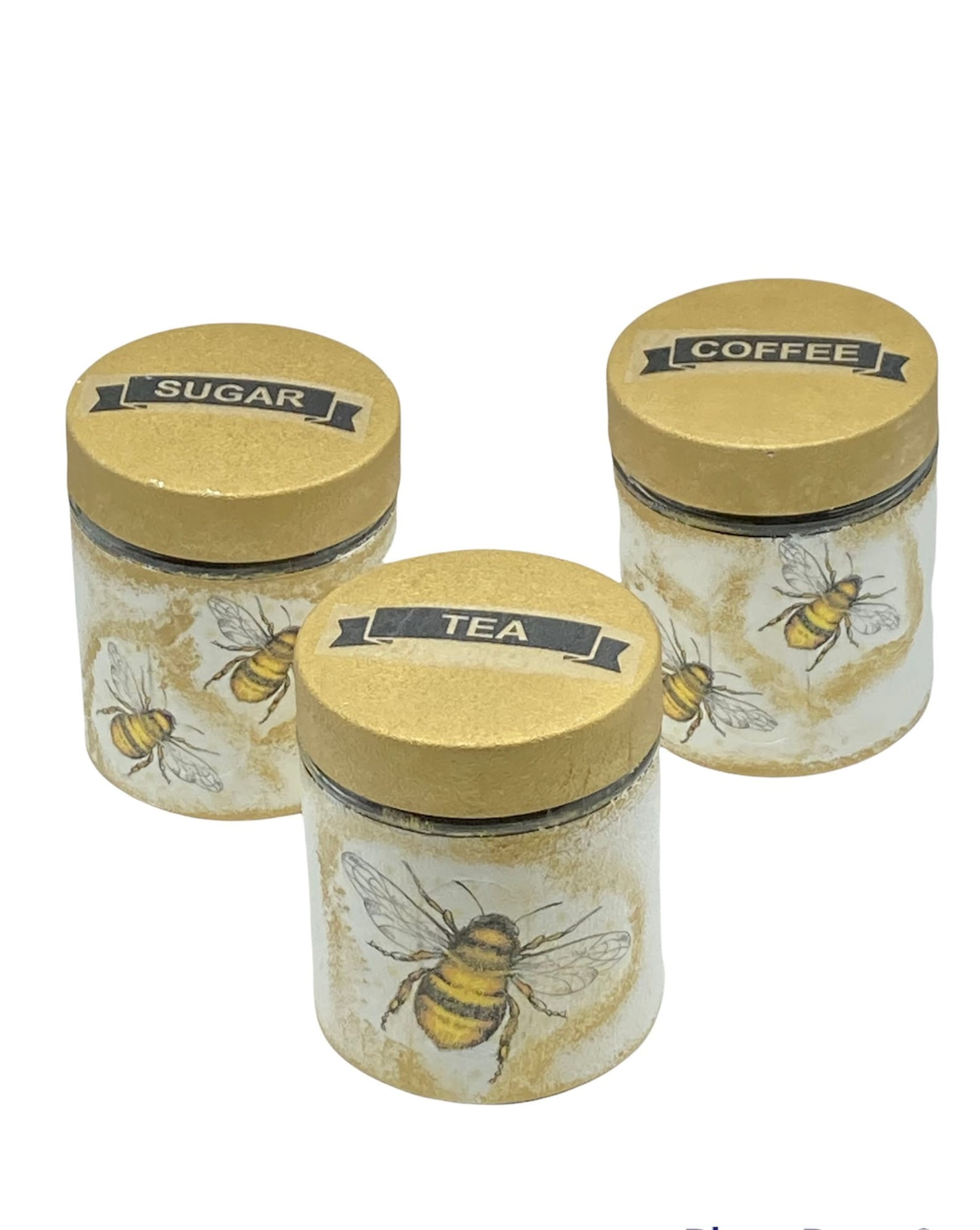 Tea Coffee Sugar Canisters Coffee Canister Bee Canister Set Etsy UK