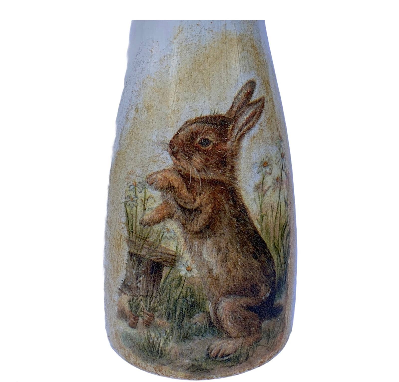 Bunny Vase Vintage Style Bunny Vase for Flowers Tall Glass Etsy
