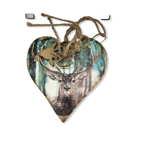 Wooden Stag Wall Art Etsy