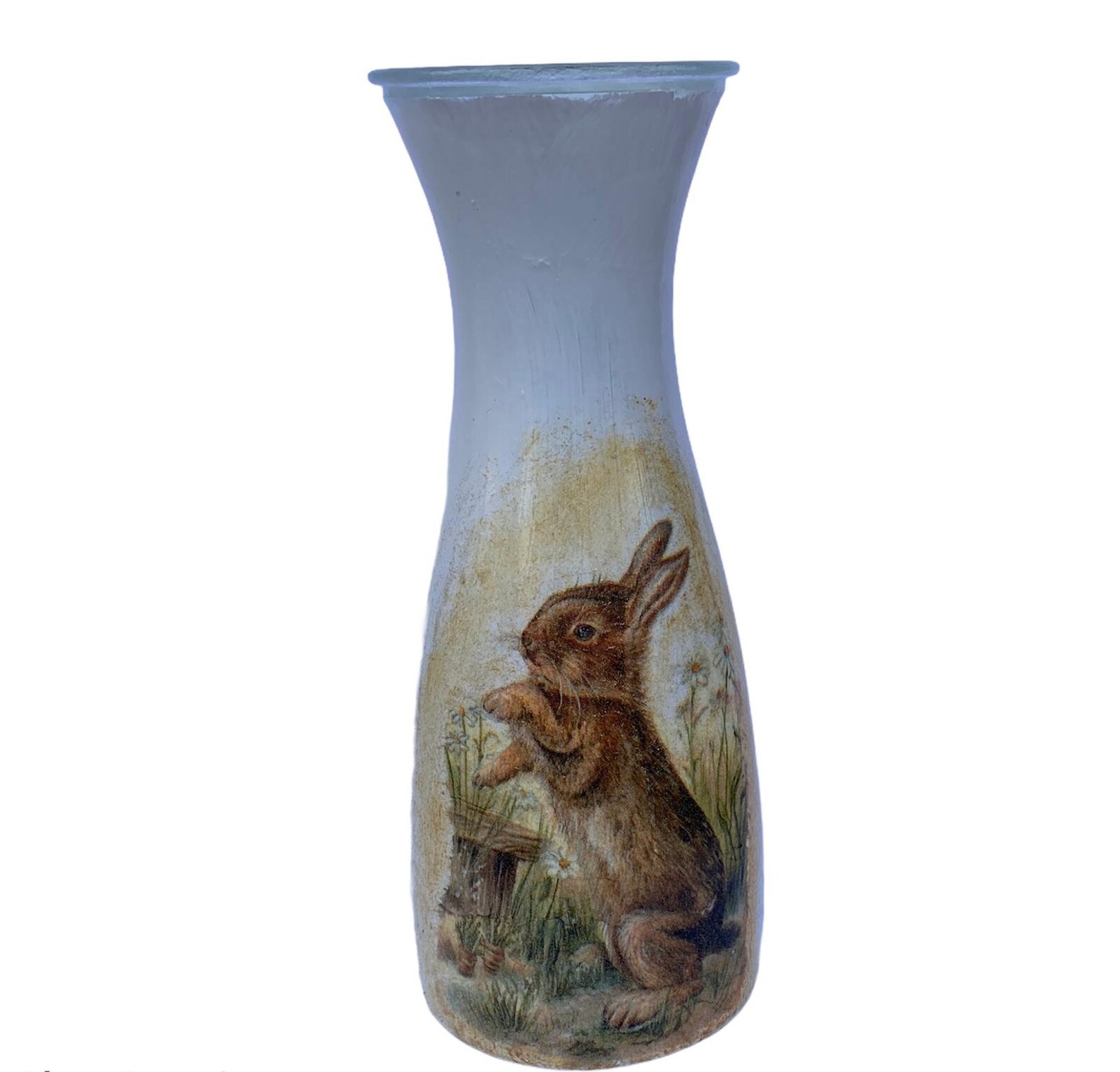 Bunny Vase Vintage Style Bunny Vase for Flowers Tall Glass Etsy