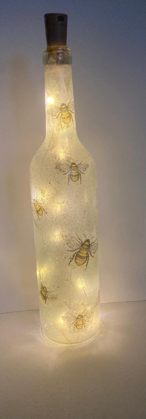 Bee Light-Up Frosted Stijl Decoratieve Fles Etsy Nederland