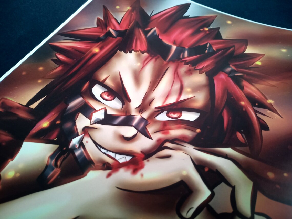 Kirishima Red Riot Fanart Print A4 A5 My Hero Academy Etsy