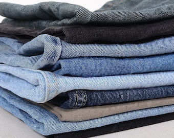 Denim Scrap Legs, Fabric & Textile Customisation Mixed Denim Offcuts Scraps