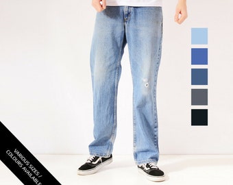 Vintage LEE Distressed Straight Leg Jeans Light Blue Various Sizes