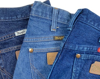Vintage WRANGLER Straight Leg Jeans Dark Blue Various Sizes
