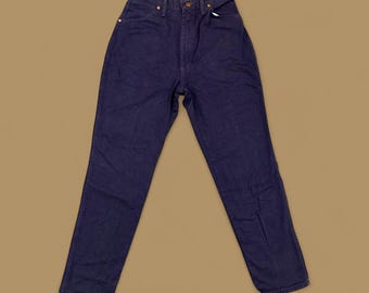 Vintage Wrangler USA Made Straight Leg Mom Jeans Dark Purple W28 L32