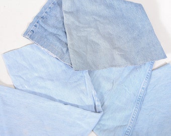 Denim Scrap Legs Fabric & Textile Customisation | Etsy UK