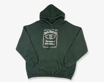 Village Mews Jack Daniels Whiskey Sour Mash black crew neck pullover sweatshirt adult XL