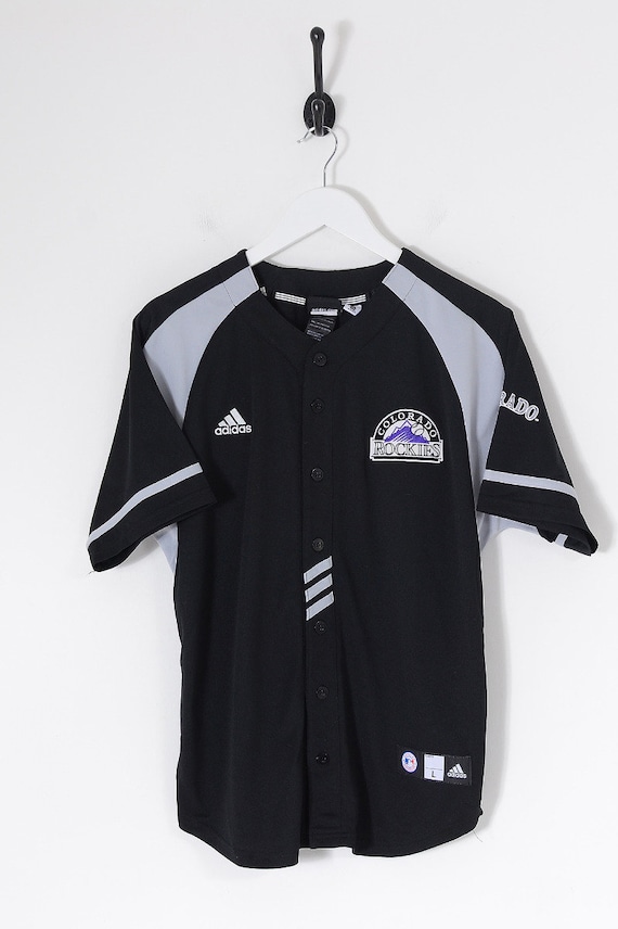 Pequeño Furioso Marcar Vintage ADIDAS Colorado Rockies MLB Camiseta de Béisbol Negro - Etsy España