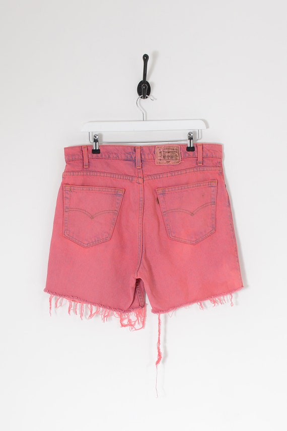 Vintage LEVI'S 540 Denim Shorts Bright Pink Wash … - image 2