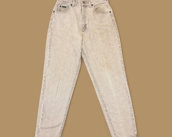 Vaqueros mom Lee vintage de los años 90 con corte cónico en beige (W27 L28)