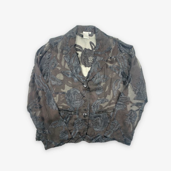 Sheer top blazer jacket