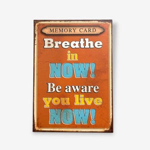 Breathe Life Quote Postcard A6 Personalised Handwritten Message