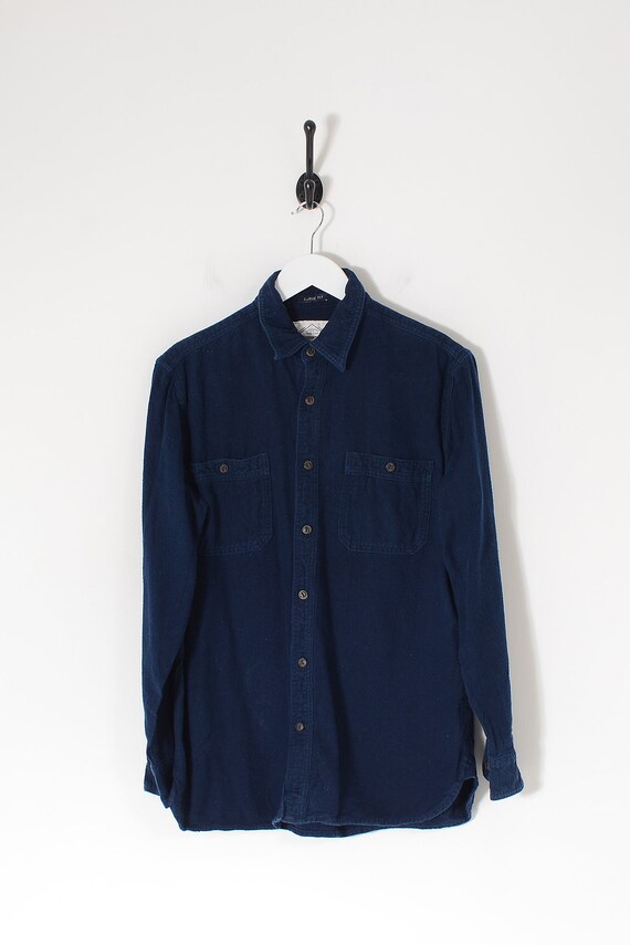 Bay Flannel Shirt Navy Blue Medium 