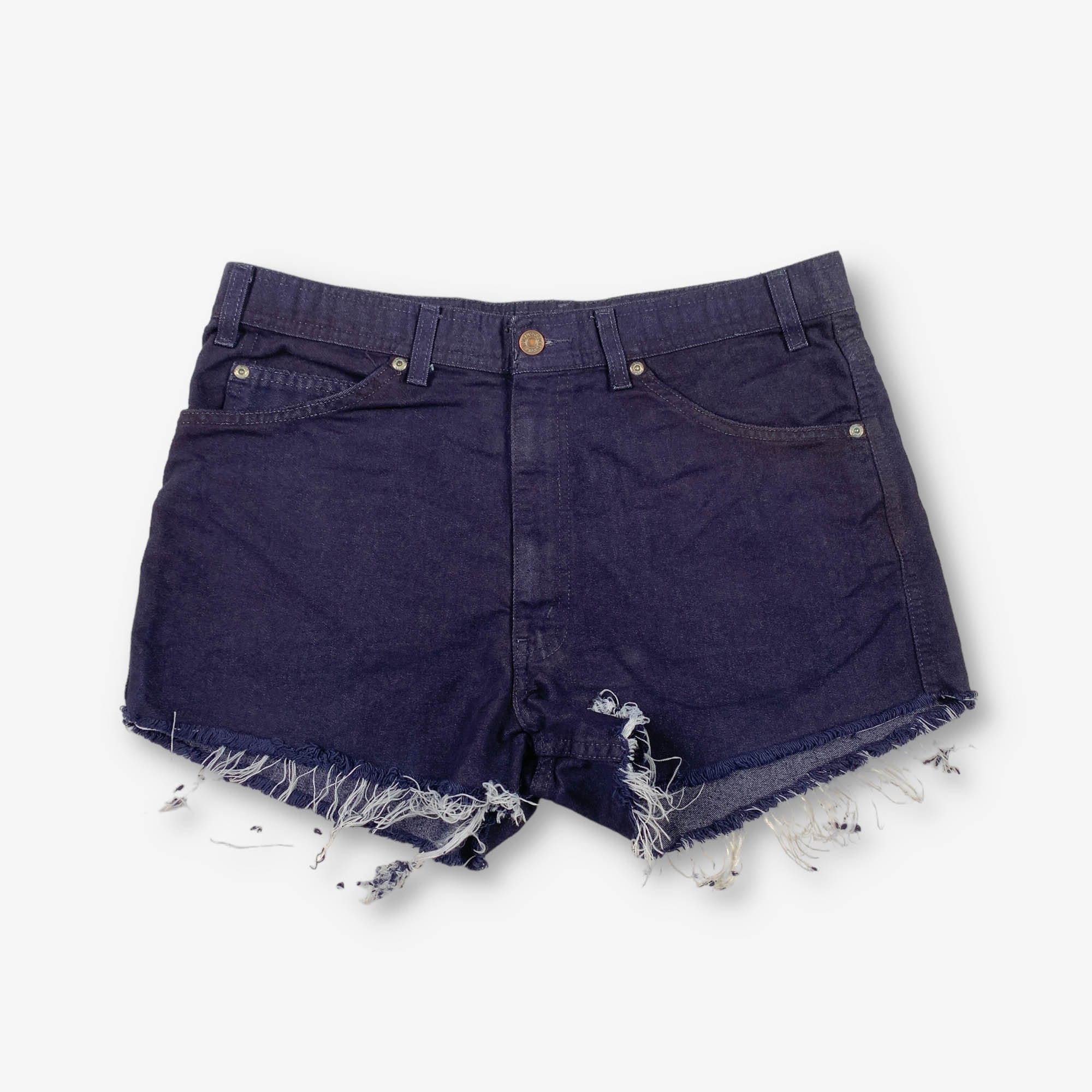 Vintage Levi's Cut off Hotpants Denim Shorts Navy Blue W36