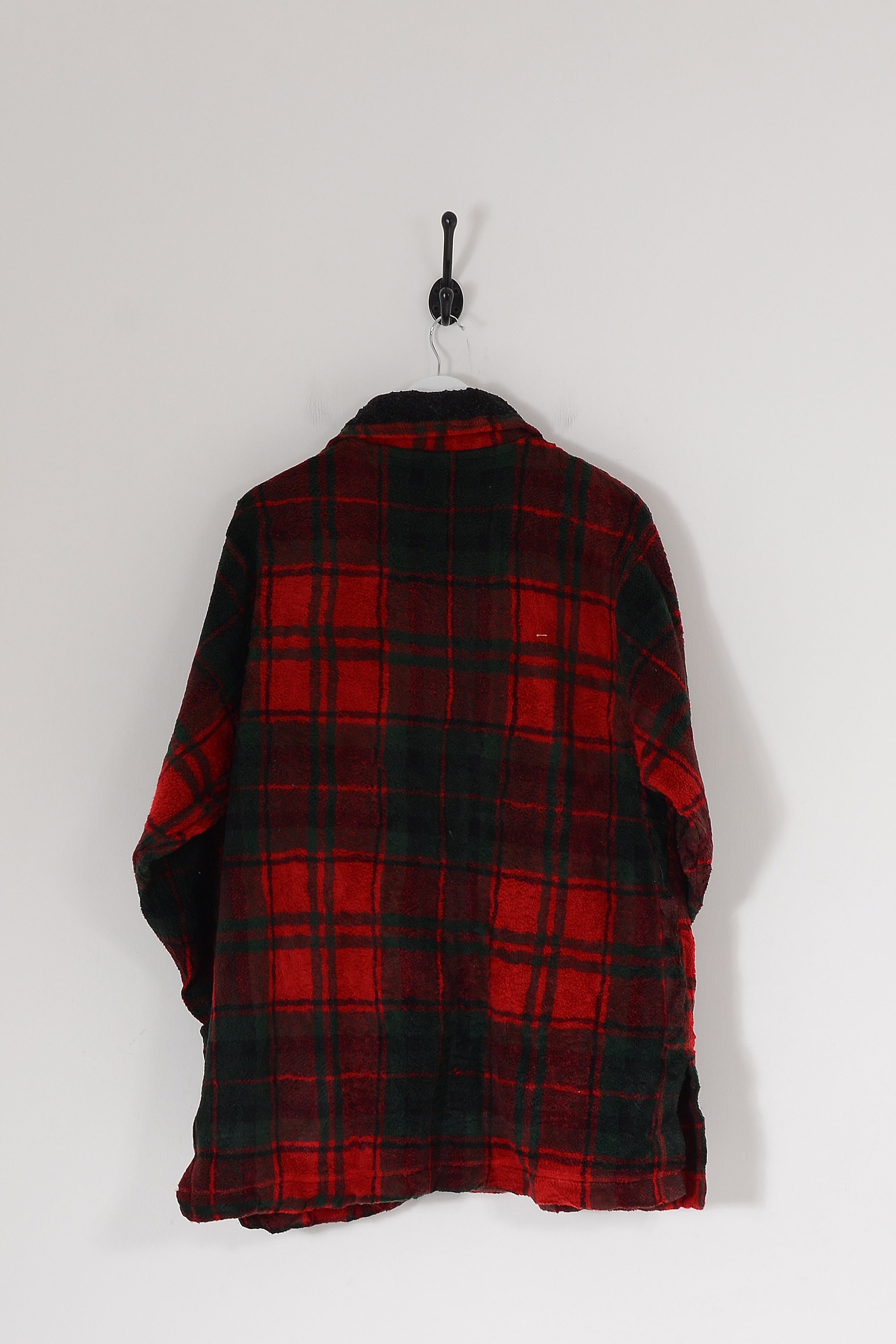 Vintage L.L.BEAN Check Fleece Jacket Red & Black XL - Etsy Canada