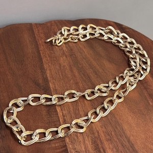 Vintage Classic Gold Tone Kettenglied Halskette Kostüm Schmuck