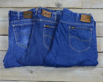 Vintage LEE Regular Fit Jeans Dark Blue Various Sizes