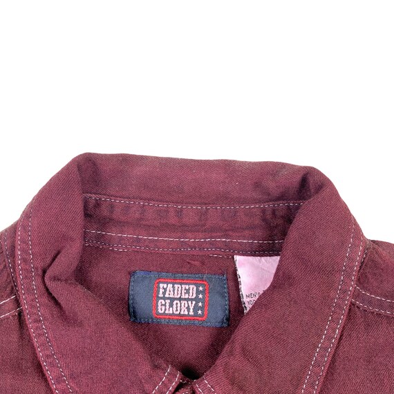Vintage FADED GLORY Denim Shirt Overdyed Burgundy Large - Etsy