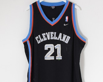 Vintage NIKE Cleveland Cavaliers Miles 2002-04 Basketball Jersey Vest Black 2XL