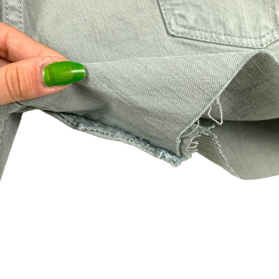 Vintage Levi's 513 Cut Off Denim Shorts Grey W29 - image 4