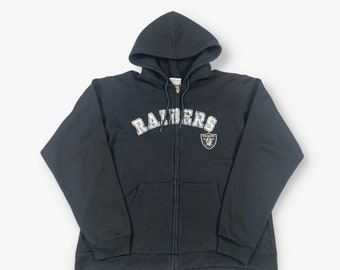 Vintage NFL Oakland Raiders Hoodie Black XL Etsy