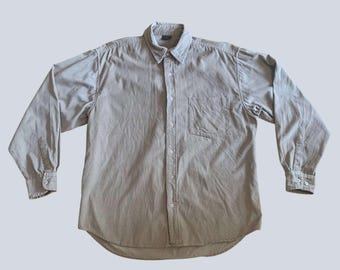 Vintage Quarter Deck Corduroy Shirt Beige Large