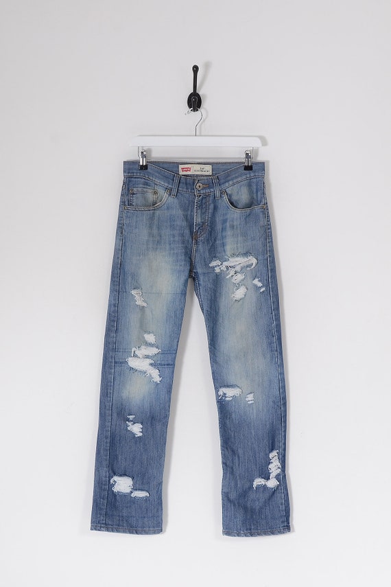 Vintage LEVI'S 514 Slim Fit Straight Leg Distressed Jeans - Etsy