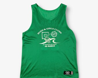 Vintage Boys & Girls Clubs Basketball Vest Jersey Green Small