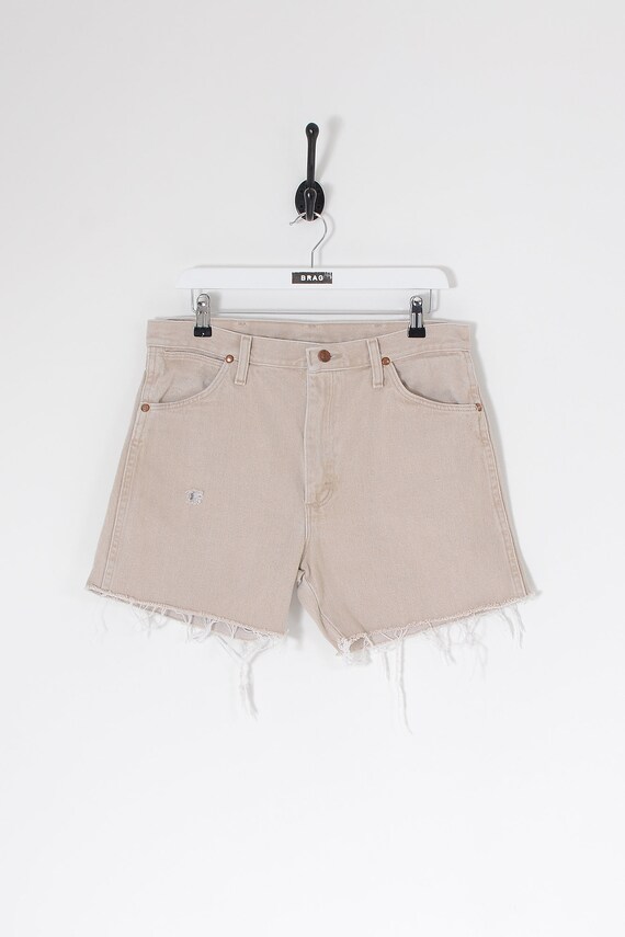Vintage WRANGLER High Waist Cut Off Denim Shorts … - image 1