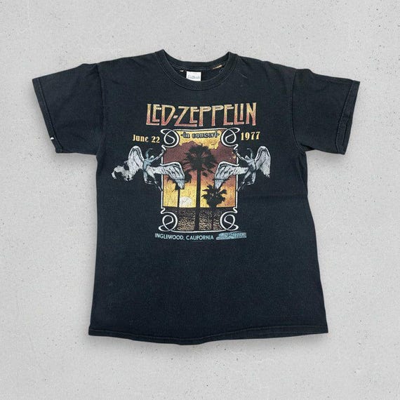 Vintage 00s Led Zeppelin T-shirt Black Medium - Etsy