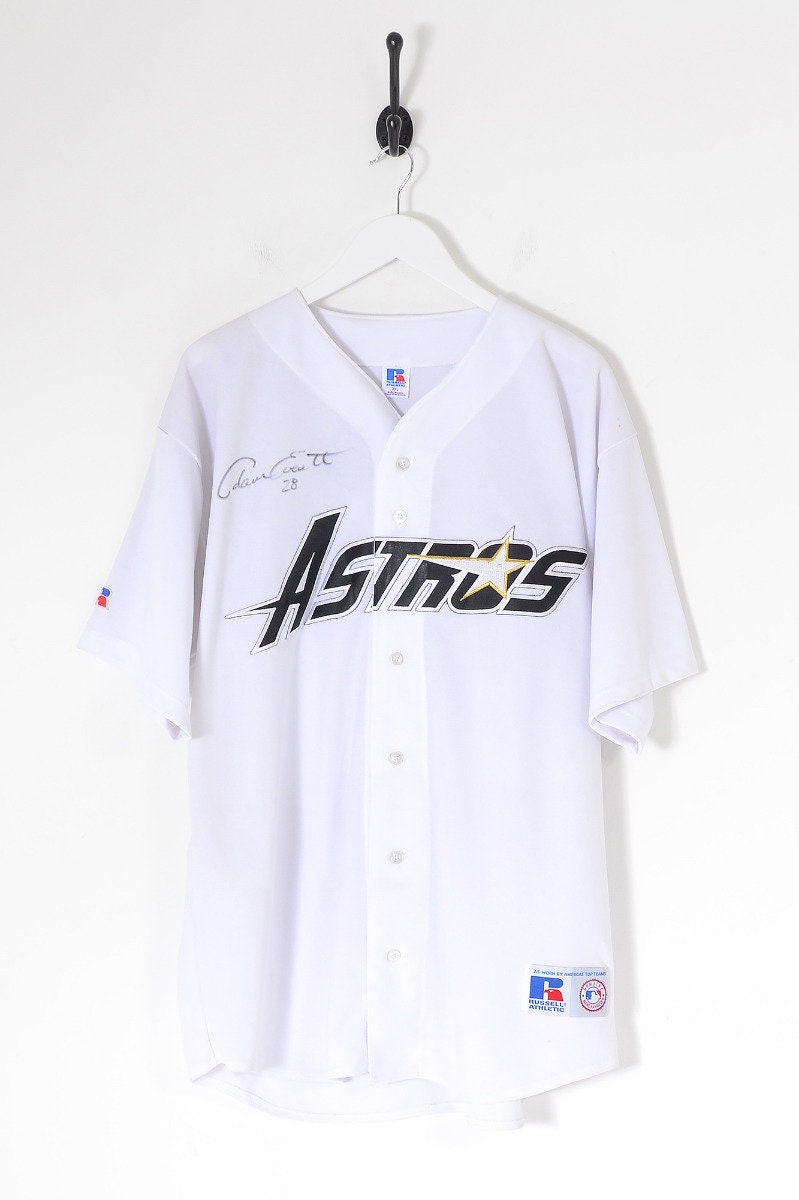 Vintage Houston Astros Adam Everett #28 Signed MLB Baseball Jersey White 2XL