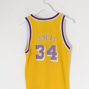 Vintage CHAMPION NBA Los Angeles Lakers O'Neal Basketball Jersey Yellow Large image 2