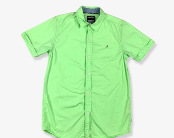 Vintage NAUTICA Shirt Neon Green XS