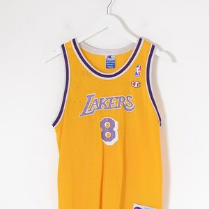 Vintage CHAMPION NBA Los Angeles Lakers Basketball Jersey Yellow Large