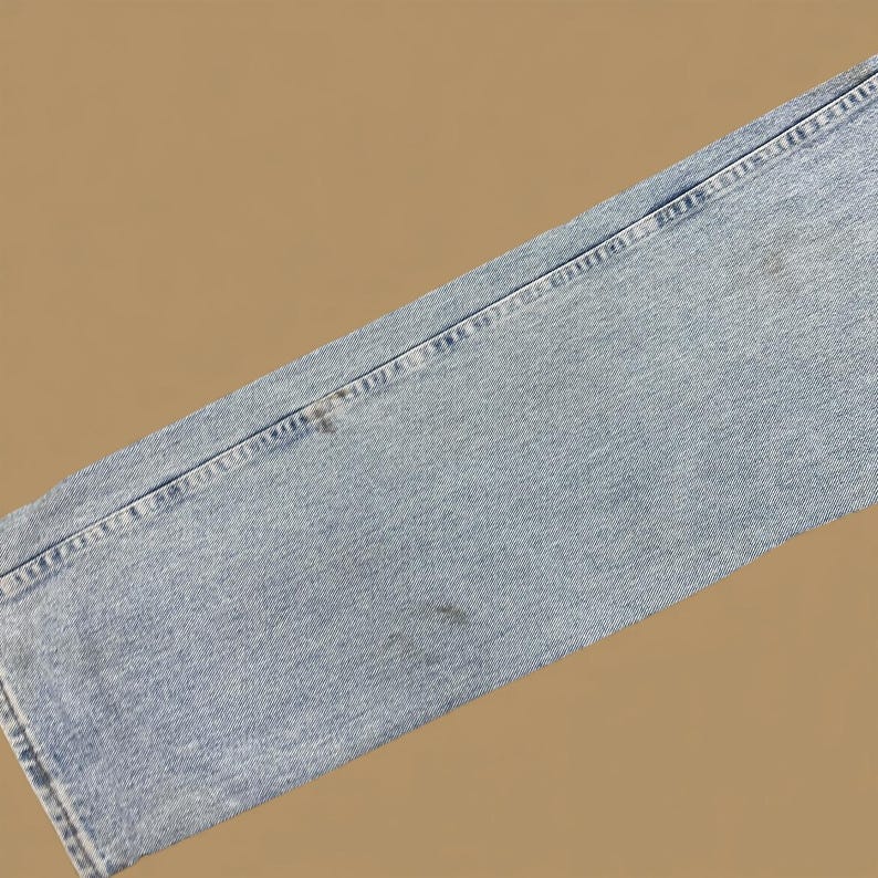 Vintage Wrangler Herz Angepasste Gerades Bein Jeans Hellblau W38 L36 Bild 6