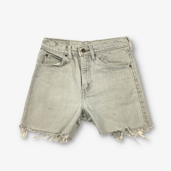 Vintage Levi's 509 Cut Off Denim Shorts Grey W30 - image 1