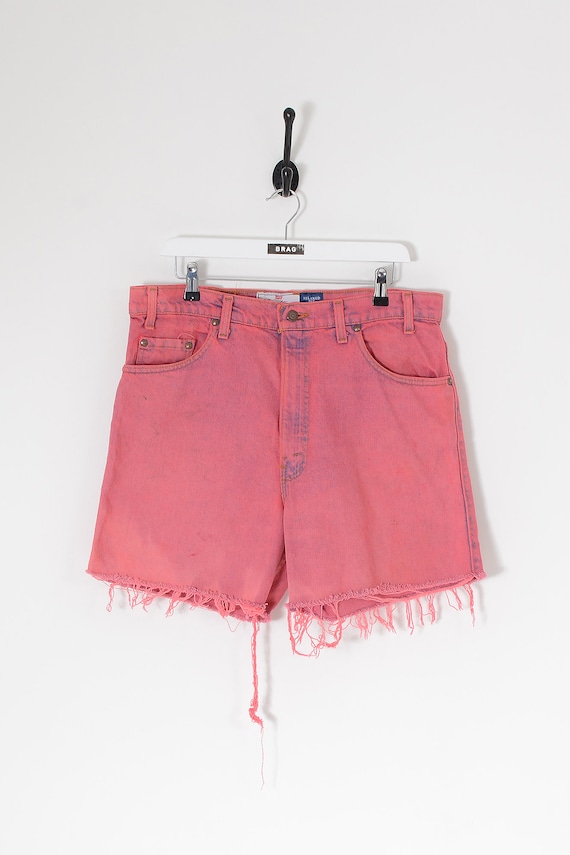 Vintage LEVI'S 540 Denim Shorts Bright Pink Wash … - image 1