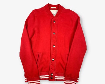 Vintage Y2K Abercrombie Fitch Varsity Jacket Red Small Etsy