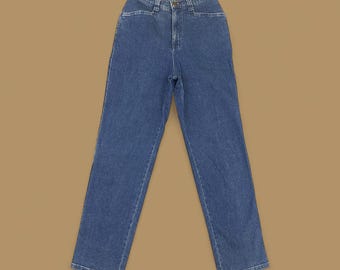 Vintage 80s Lee Straight Leg Boyfriend Jeans Dark Blue W26 L30
