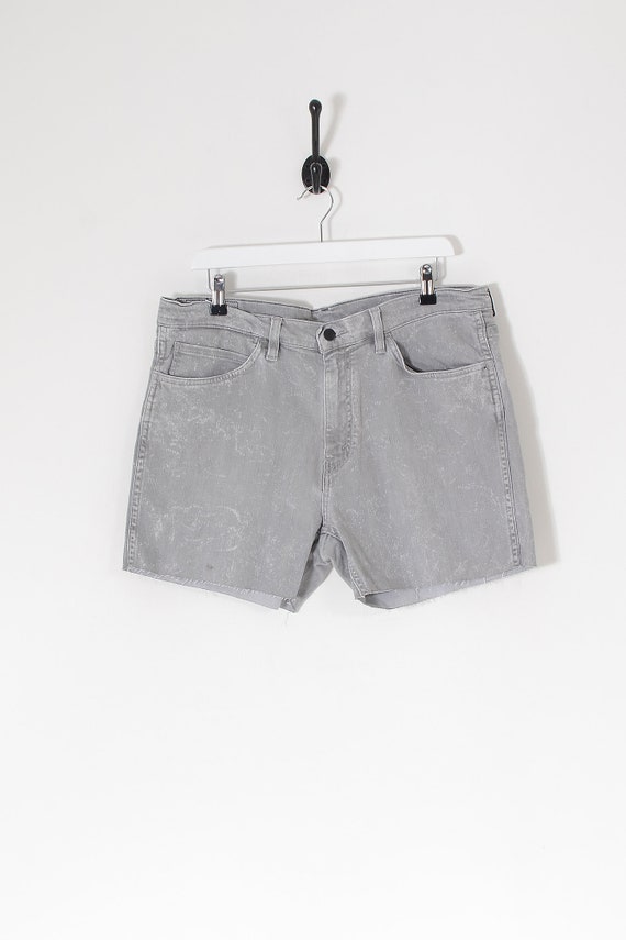 541 Cut off Denim Shorts Grey Acid 