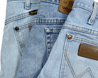 Vintage WRANGLER Straight Leg Jeans Light Blue Various Sizes