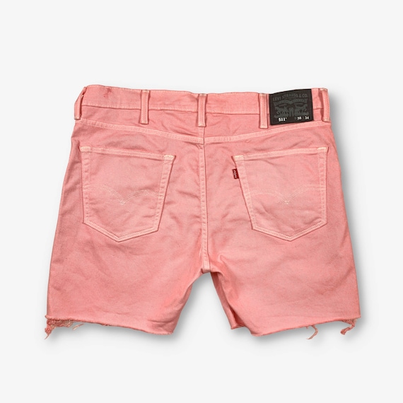 Vintage Levi's 511 Cut Off Denim Shorts Pink W38 - image 2