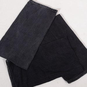 Denim Scrap Legs, Fabric & Textile Customisation - BLACK