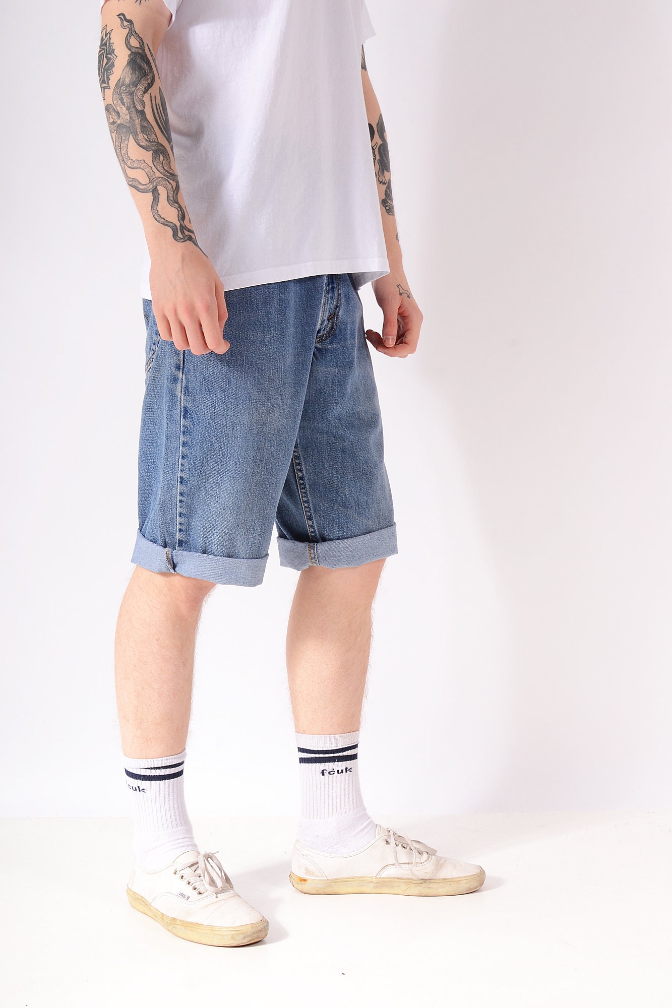 Vintage LEVI'S 569 Loose Fit Denim Shorts grade B - Etsy UK