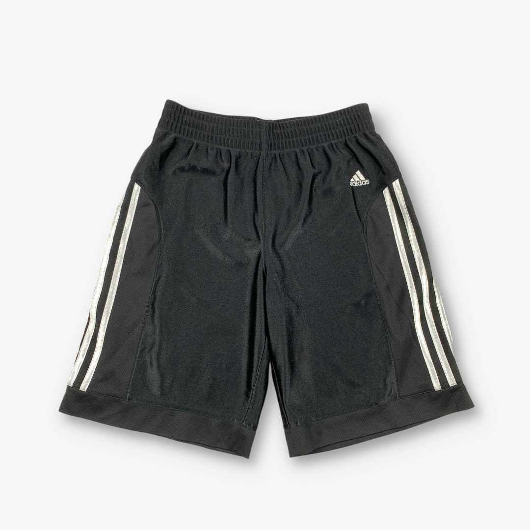 Vintage Adidas Satin Sports Shorts Black W26 - Etsy