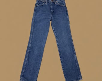 Vintage Wrangler USA Straight Leg Boyfriend Jeans Dark Blue W28 L32