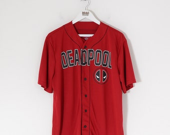 red and white baseball jersey